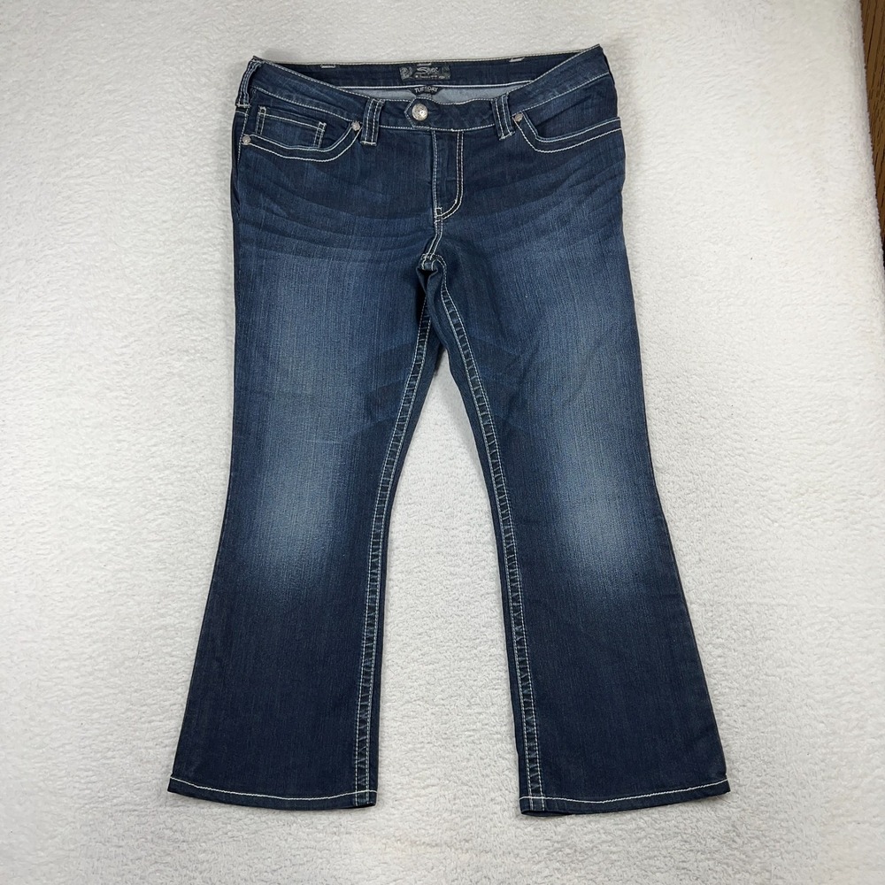 Silver Jeans Tuesday Skinny Jeans Women S218 (W37.5x26.5) Stretch Mid Rise Blue